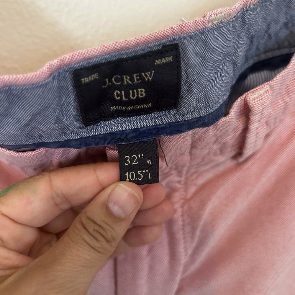 J Crew Mens Size W32 Pink Chino Shorts Casual Preppy Golf Thin Lightweight - Picture 4 of 6